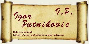 Igor Putniković vizit kartica